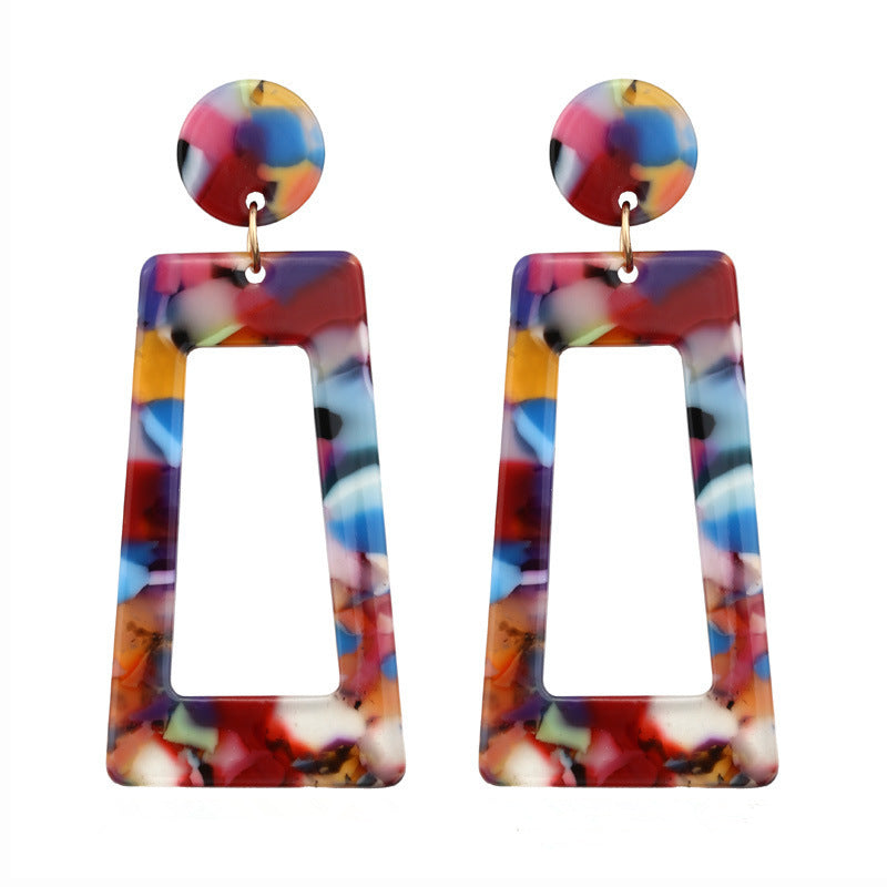 Wholesale Acrylic paint earrings high-end niche jewelry fashion